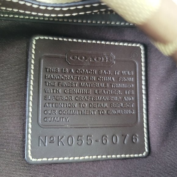 COACH 6076 Signature Jacquard Brown Canvas Bucket Shoulder Bag - Picture 12 of 14